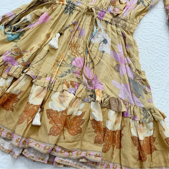 Spell & The Gypsy Collective Wild Bloom Long Sleeve Playdress, Mustard - Picture 9 of 16